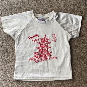 OMIGHTY velvet Chinese Take-out crop top